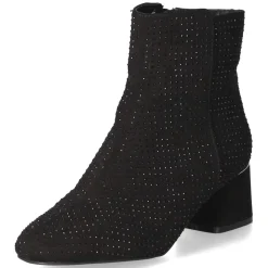 Ankle Boots - Black micro/ stones