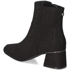 Ankle Boots - Black micro/ stones