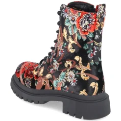 Boots - Velvet Black-Red