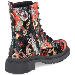 Boots - Velvet Black-Red