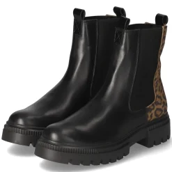Chelsea Boot - Black-Leopard