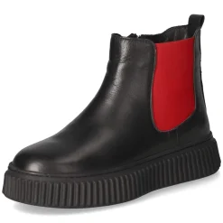 Chelsea Boots - schwarz/rot/schwarz