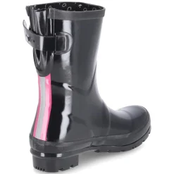 Gummistiefel GLOSSY - black-pink
