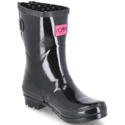 Gummistiefel GLOSSY - black-pink