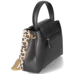 Handtasche - beige/schwarz