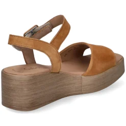 Keilsandaletten - cognac (holz)