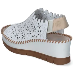 Keilsandaletten - offwhite/offwhite/tan