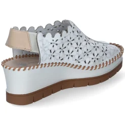 Keilsandaletten - offwhite/offwhite/tan