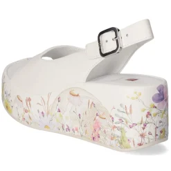 Keilsandaletten - weiss/multi