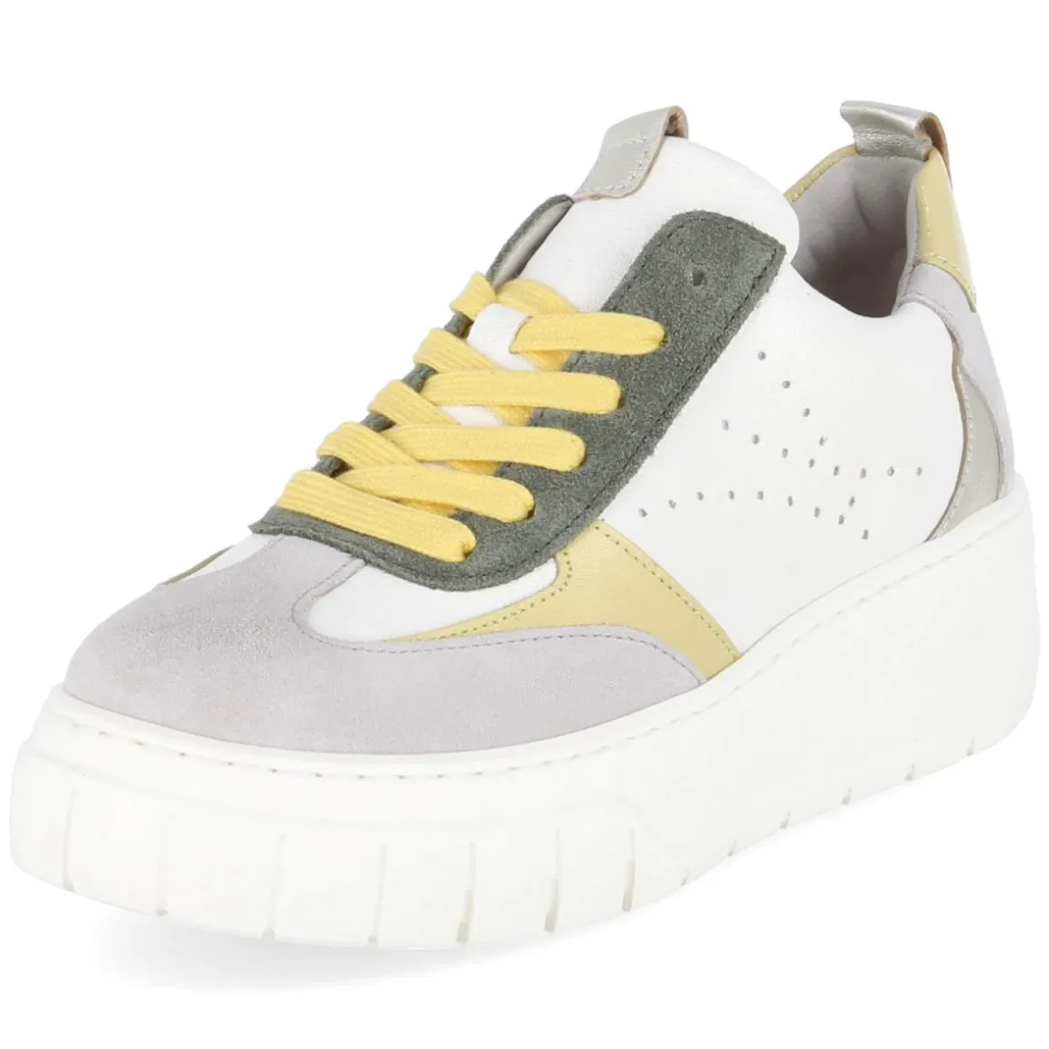 Low Sneaker - latte/yellow/pine