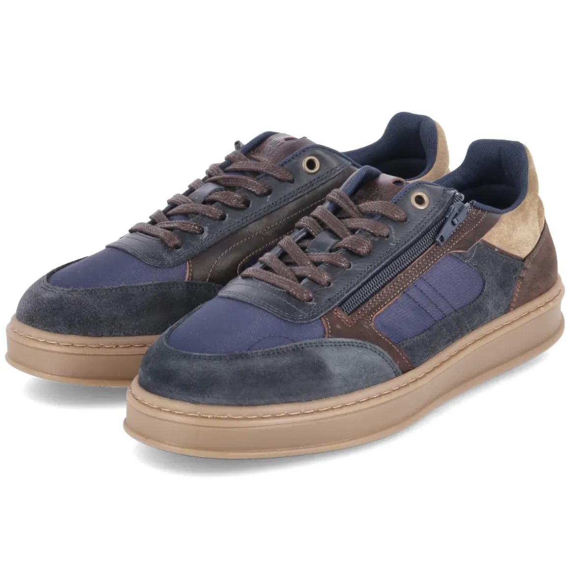 Low Sneaker - Navy-Brown