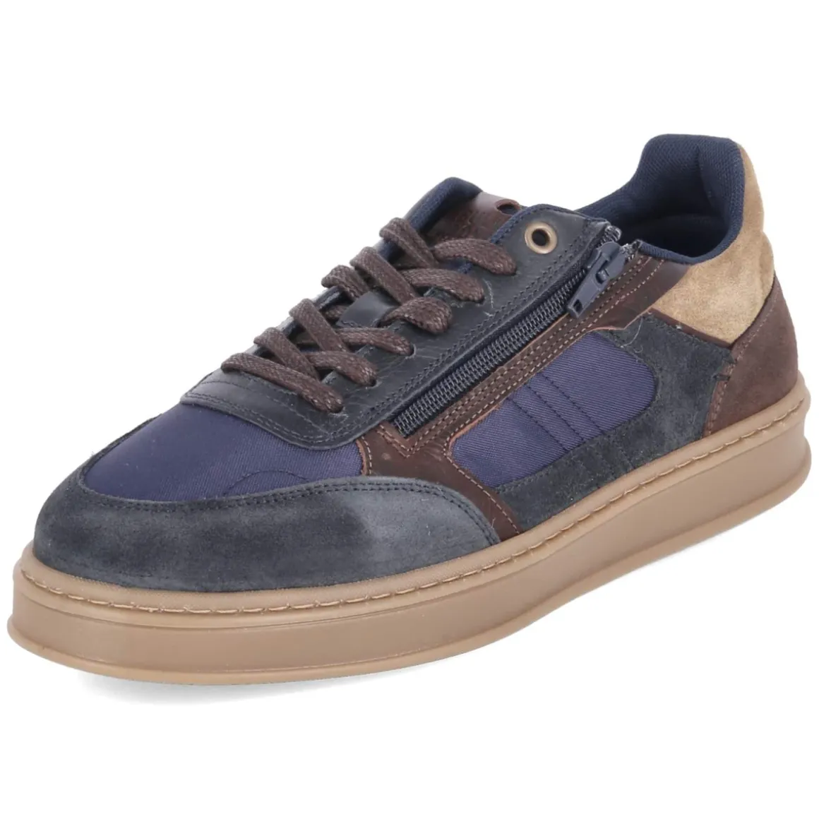 Low Sneaker - Navy-Brown