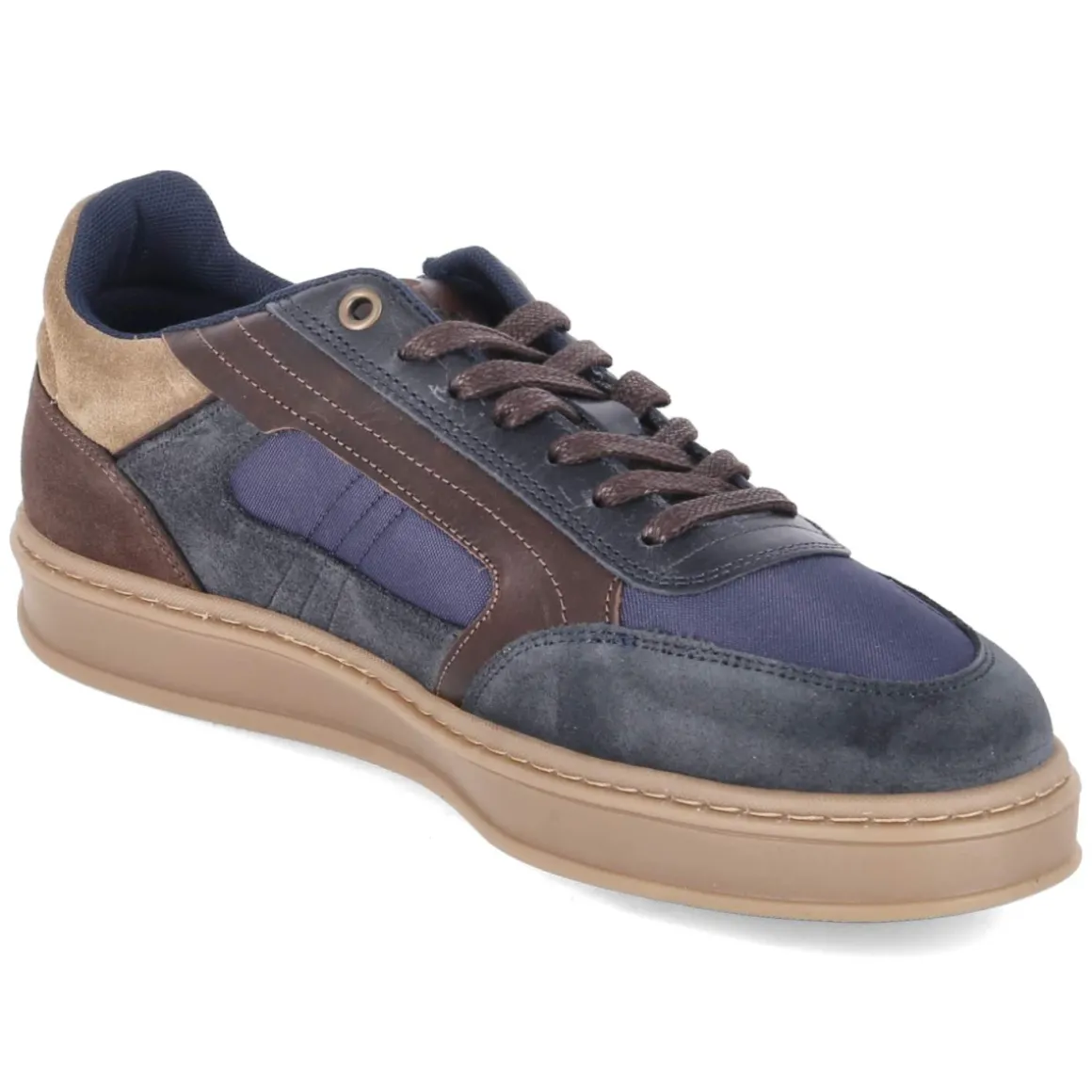 Low Sneaker - Navy-Brown