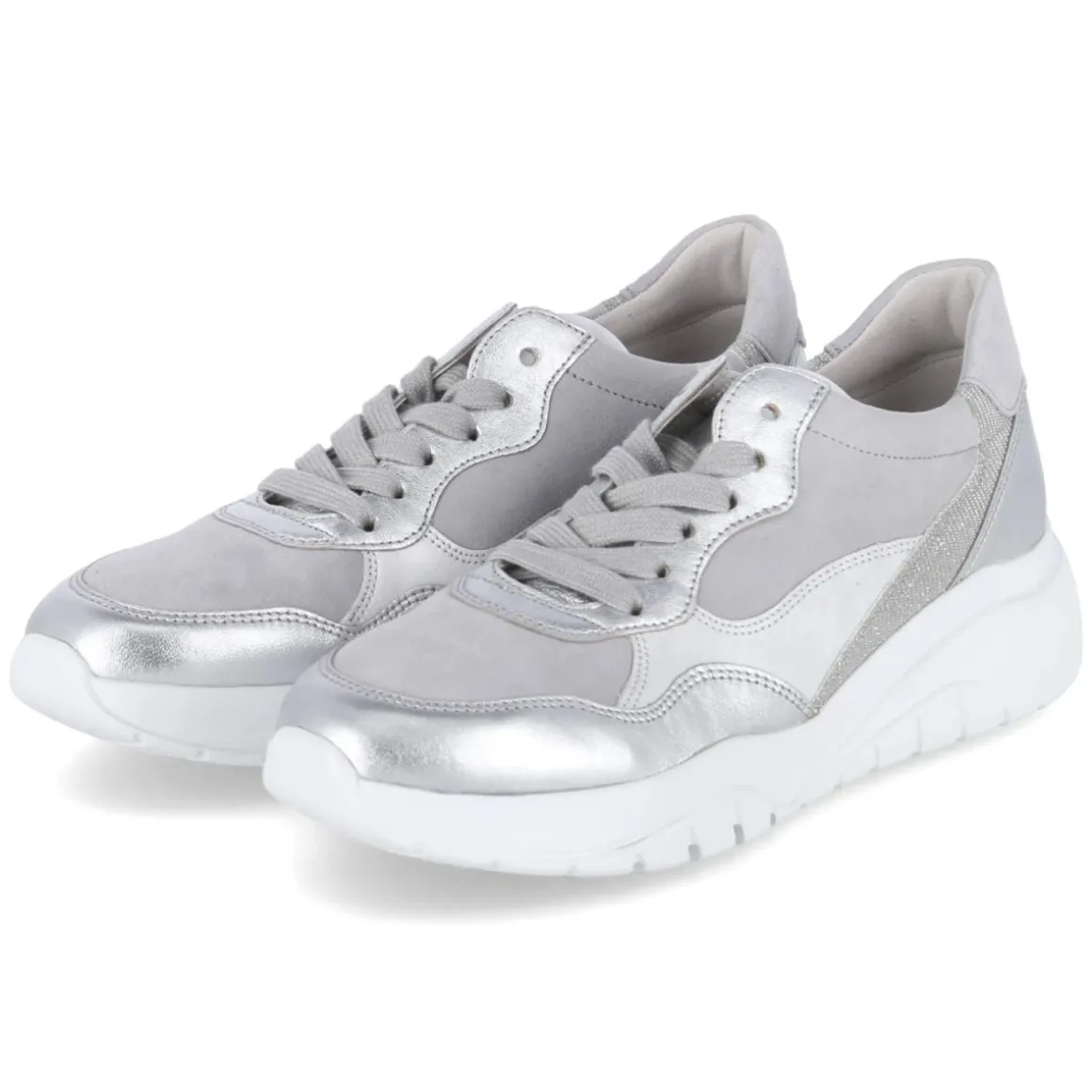 Low Sneaker - silber kombi