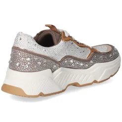 Low Sneaker - Taupe Tan mesh micro/ stones