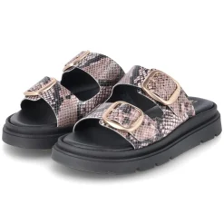 Pantoletten - BEIGE SNAKE