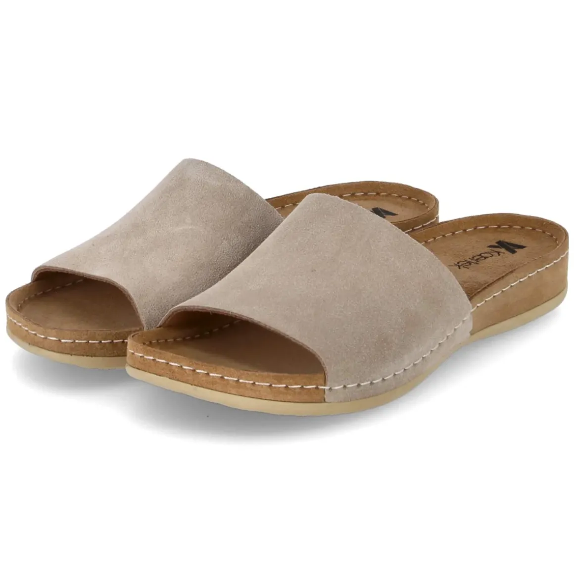 Pantoletten - rock beige