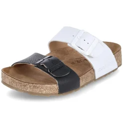 Pantoletten ANDREA - schwarz/ weiss