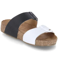 Pantoletten ANDREA - weiss/schwarz