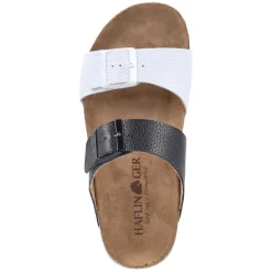 Pantoletten ANDREA - weiss/schwarz