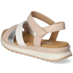 Sandalen - newrose/silb/weiss
