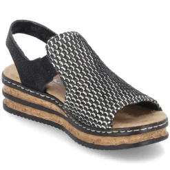 Sandalen - schwarz kombi