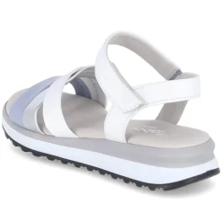Sandalen - sky/silber/weiss