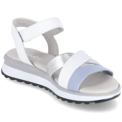Sandalen - sky/silber/weiss