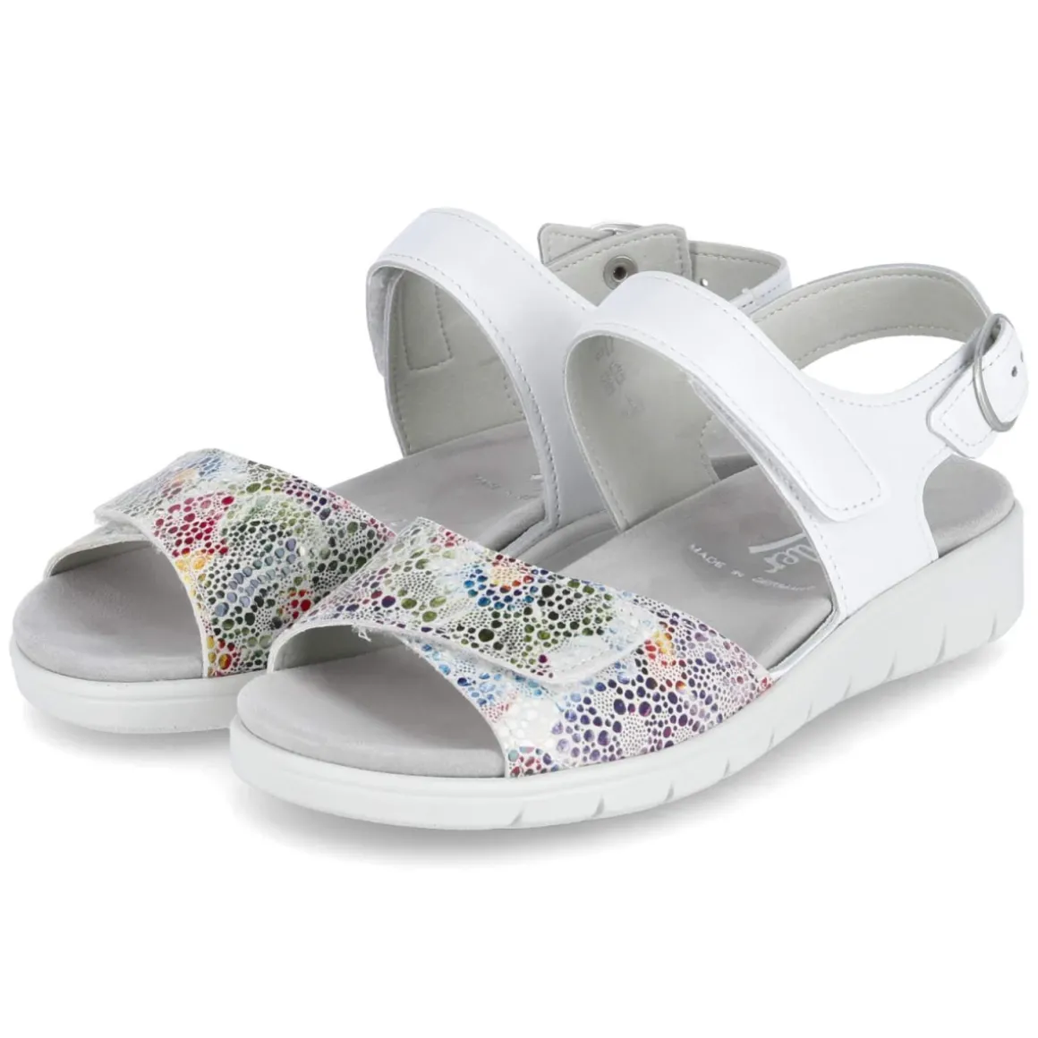 Sandalen FLOWER-SAMT/SOFT-N. - weiss