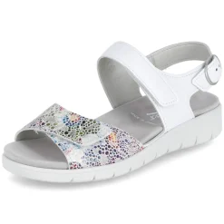 Sandalen FLOWER-SAMT/SOFT-N. - weiss