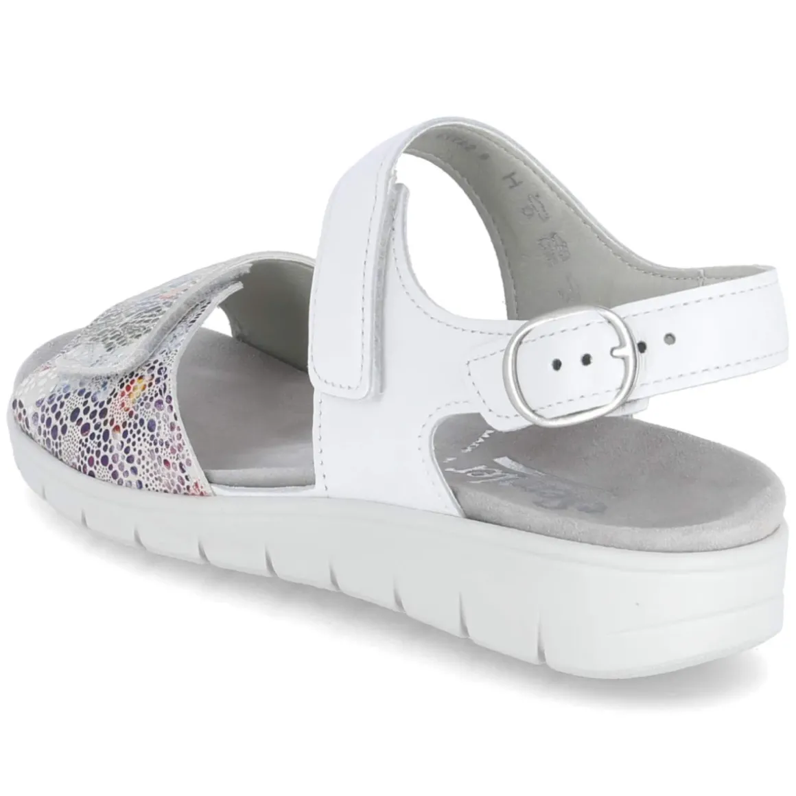 Sandalen FLOWER-SAMT/SOFT-N. - weiss