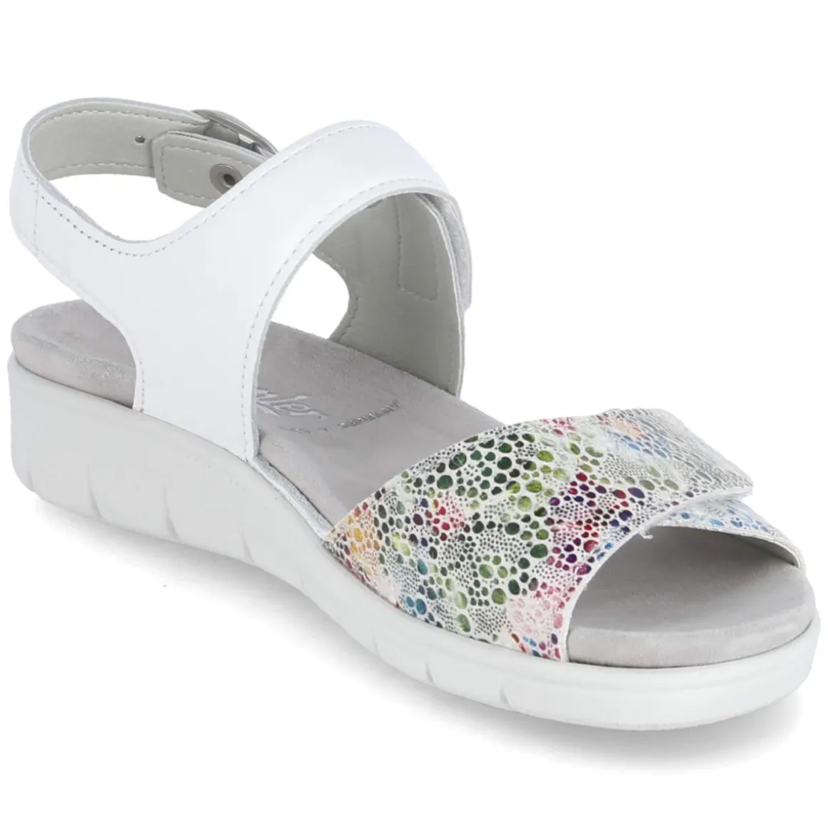 Sandalen FLOWER-SAMT/SOFT-N. - weiss