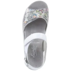 Sandalen FLOWER-SAMT/SOFT-N. - weiss