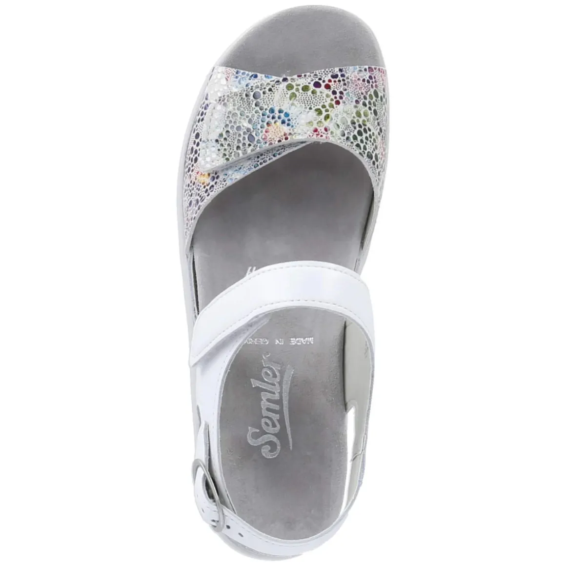 Sandalen FLOWER-SAMT/SOFT-N. - weiss