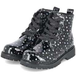 Schnürboots - schwarz/silber