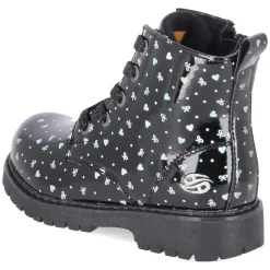 Schnürboots - schwarz/silber