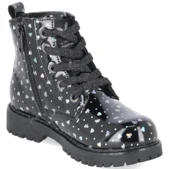 Schnürboots - schwarz/silber