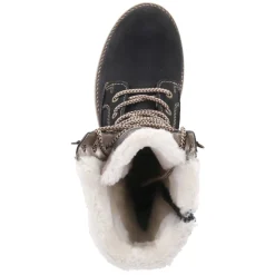 Schnürstiefel - schwarz kombi