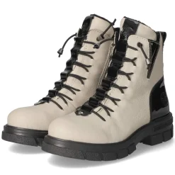 Schnürstiefeletten - beige