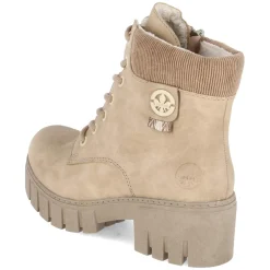Schnürstiefeletten - beige