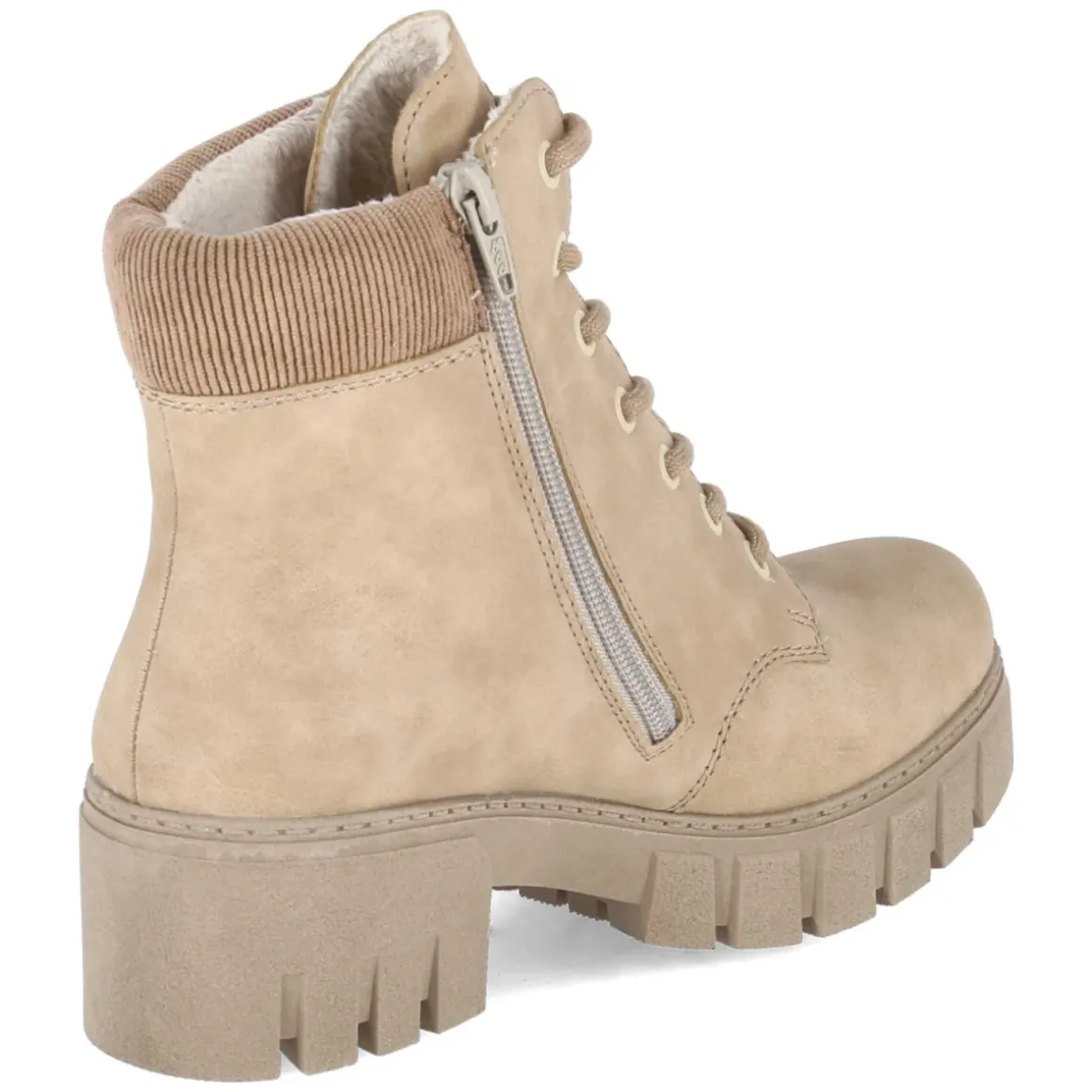 Schnürstiefeletten - beige