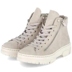 Schnürstiefeletten - beige