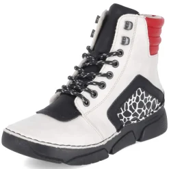 Schnürstiefeletten - beige kombi