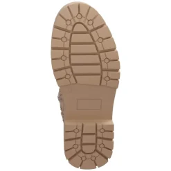 Schnürstiefeletten - beige micro/ stones