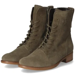 Schnürstiefeletten - oliv