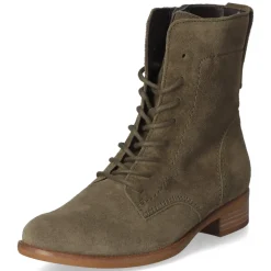 Schnürstiefeletten - oliv