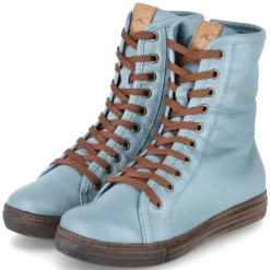 Schnürstiefeletten - petrol/ brandy