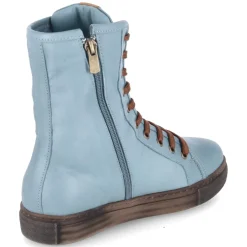 Schnürstiefeletten - petrol/ brandy