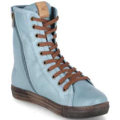 Schnürstiefeletten - petrol/ brandy