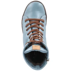 Schnürstiefeletten - petrol/ brandy